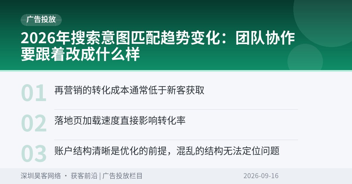 2026年搜索意图匹配趋势变化：团队协作要跟着改成什么样