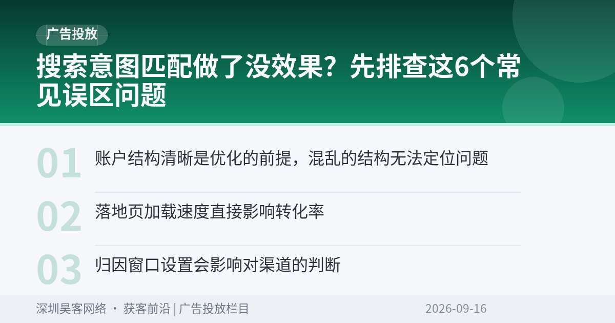 搜索意图匹配做了没效果？先排查这6个常见误区问题