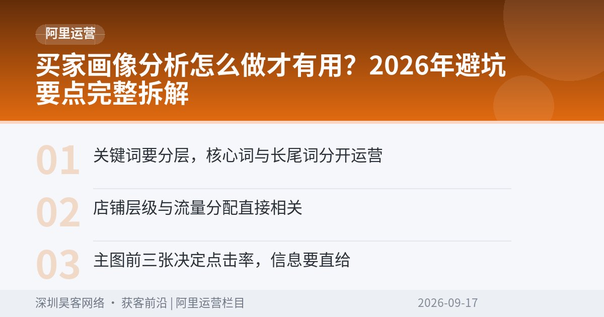 买家画像分析怎么做才有用？2026年避坑要点完整拆解
