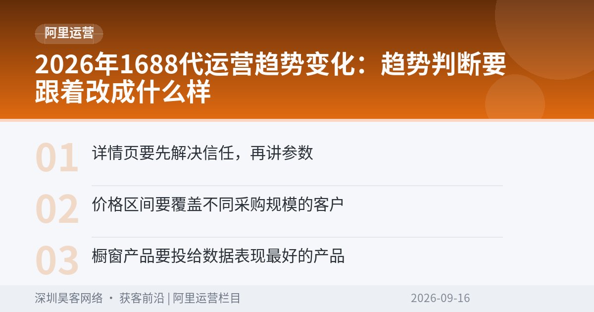 2026年1688代运营趋势变化：趋势判断要跟着改成什么样