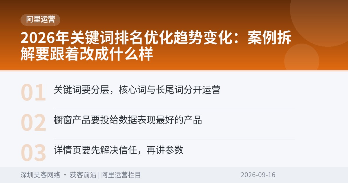 2026年关键词排名优化趋势变化：案例拆解要跟着改成什么样
