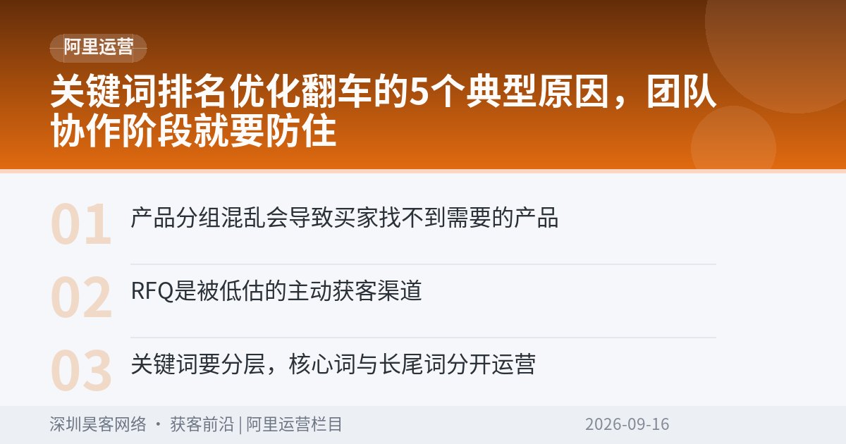 关键词排名优化翻车的5个典型原因，团队协作阶段就要防住