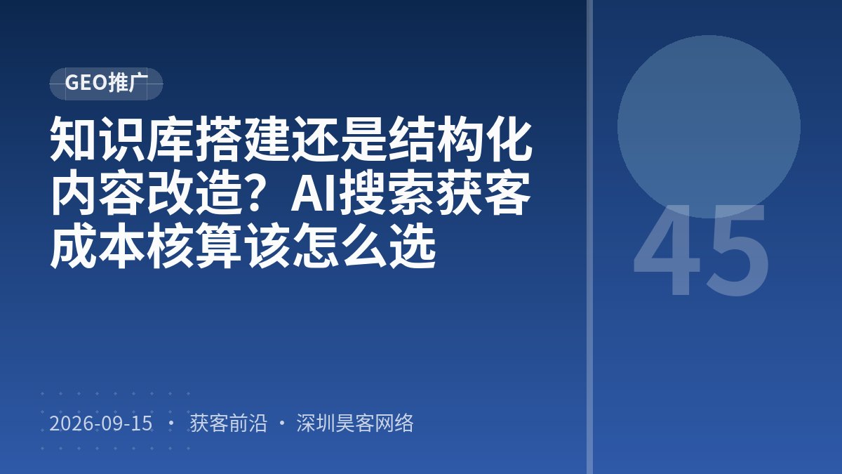 知识库搭建还是结构化内容改造？AI搜索获客成本核算该怎么选