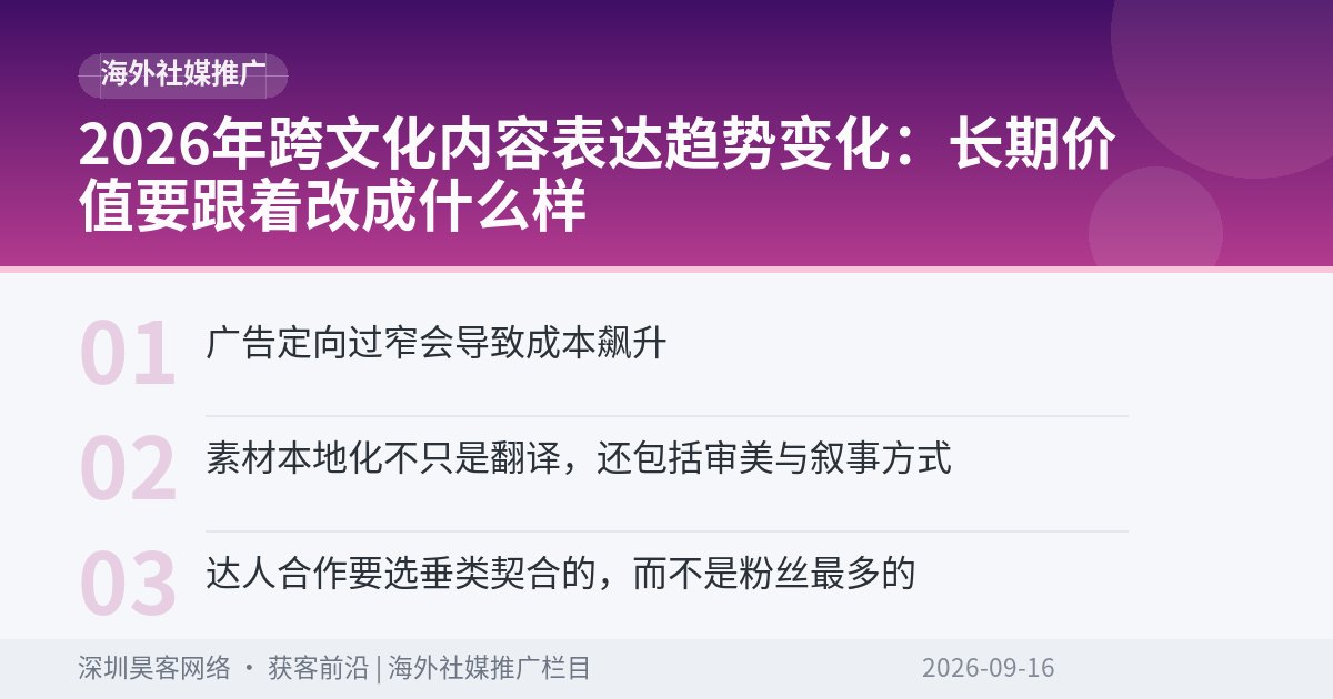 2026年跨文化内容表达趋势变化：长期价值要跟着改成什么样