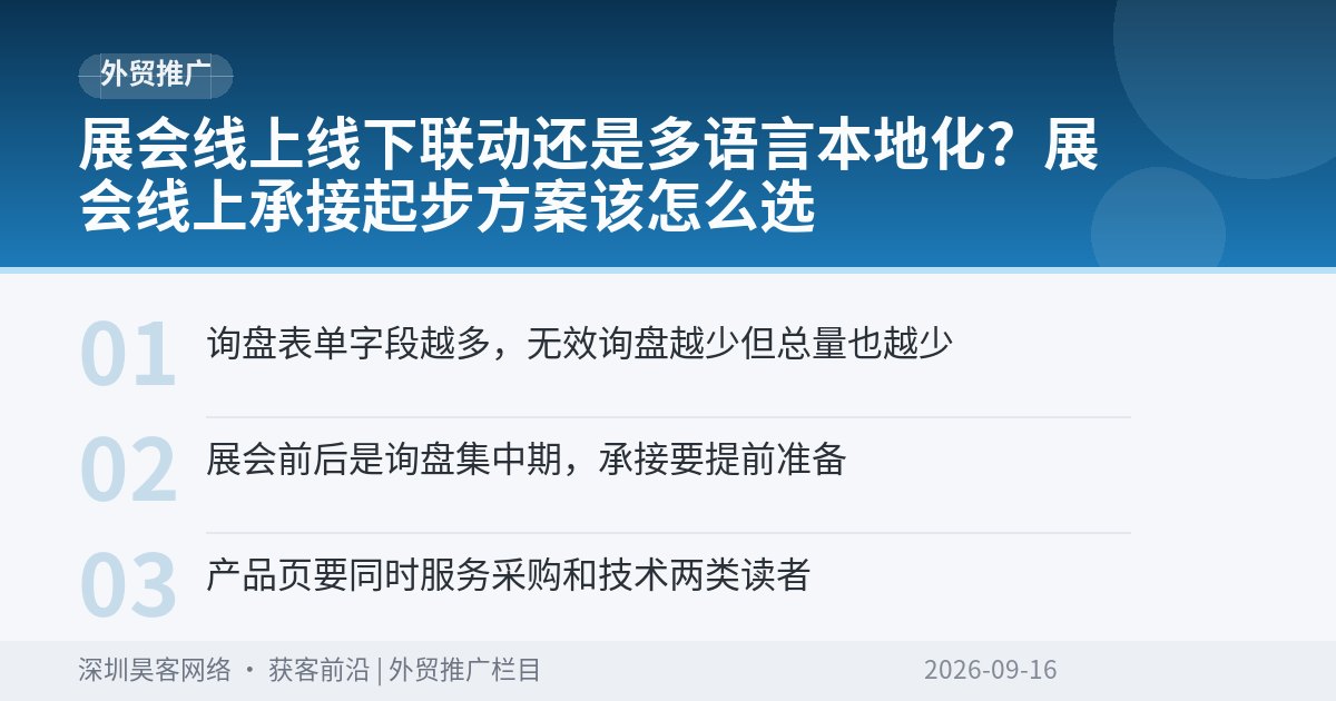 展会线上线下联动还是多语言本地化？展会线上承接起步方案该怎么选