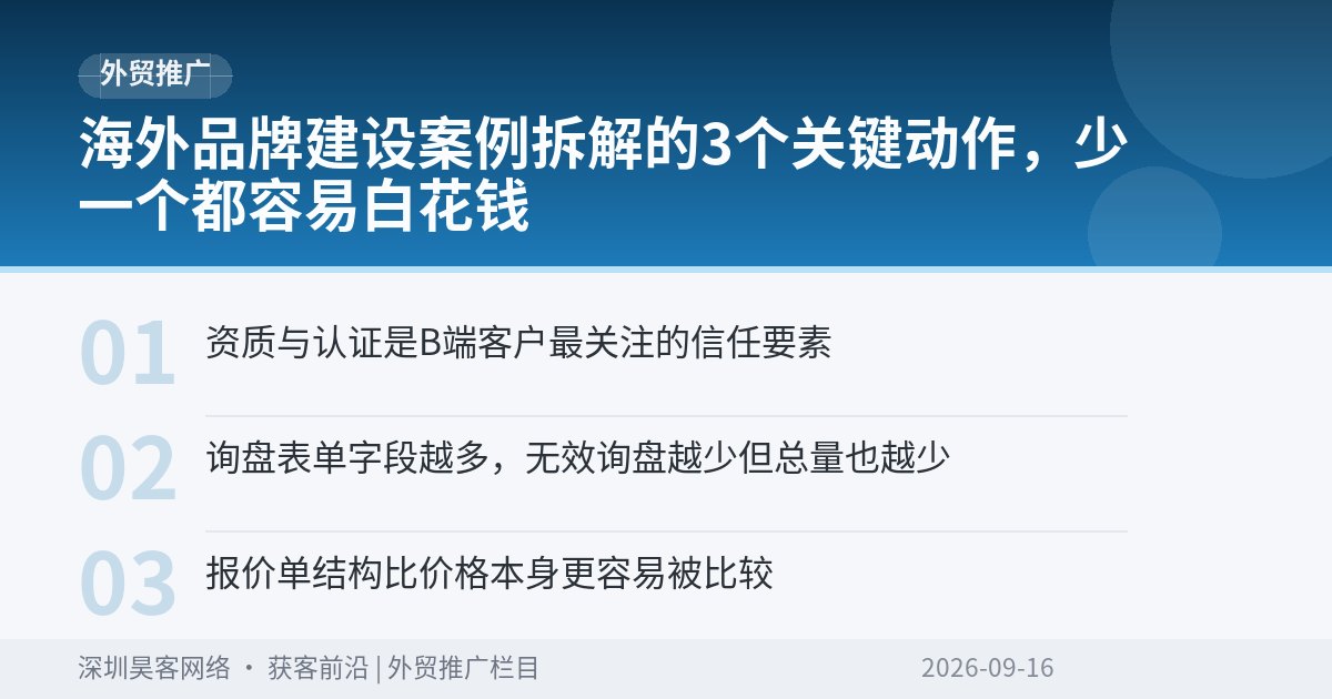 海外品牌建设案例拆解的3个关键动作,少一个都容易白花钱