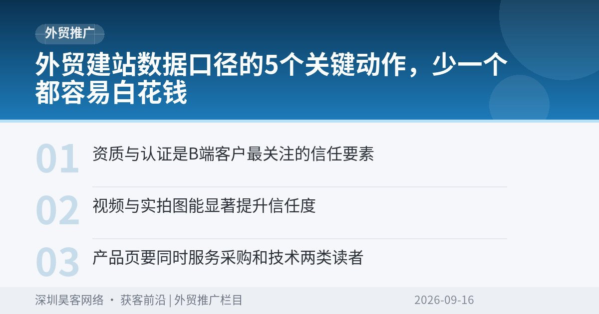 外贸建站数据口径的5个关键动作，少一个都容易白花钱