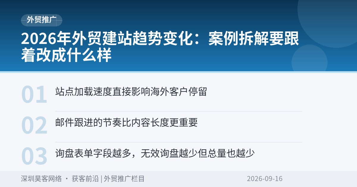 2026年外贸建站趋势变化：案例拆解要跟着改成什么样